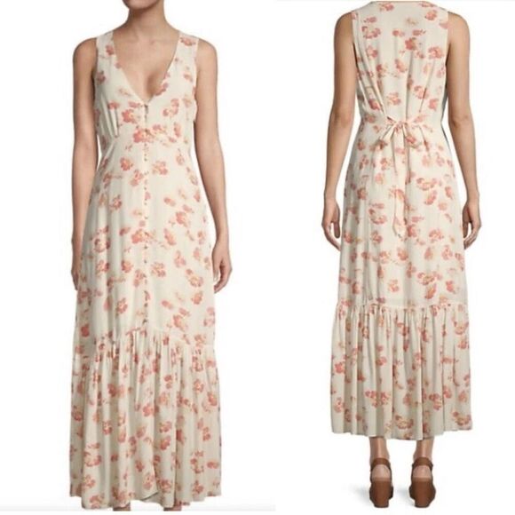 NWT Revolve Sanctuary Perfect Melody Floral Print Button Front Midi Dress 6 - Picture 1 of 7